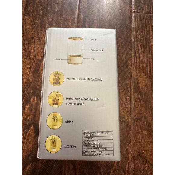 NEW Makeup Brush Cleaner Gold Automatic Rotating Fast Drying Hygienic Beauty - Picture 3 of 5